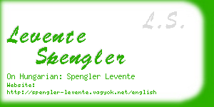 levente spengler business card